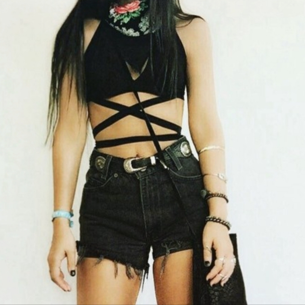 Levi's 550 Black cut-off Jorts 100% Cotton